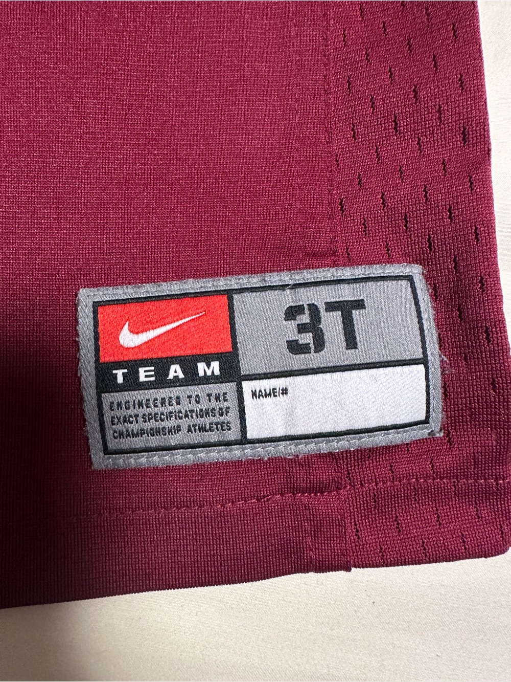 Nike Garnet and Gold Youth Team Jersey - Picture 5 of 5